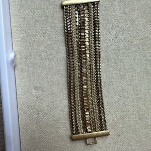 Stella & Dot gold statement bracelet